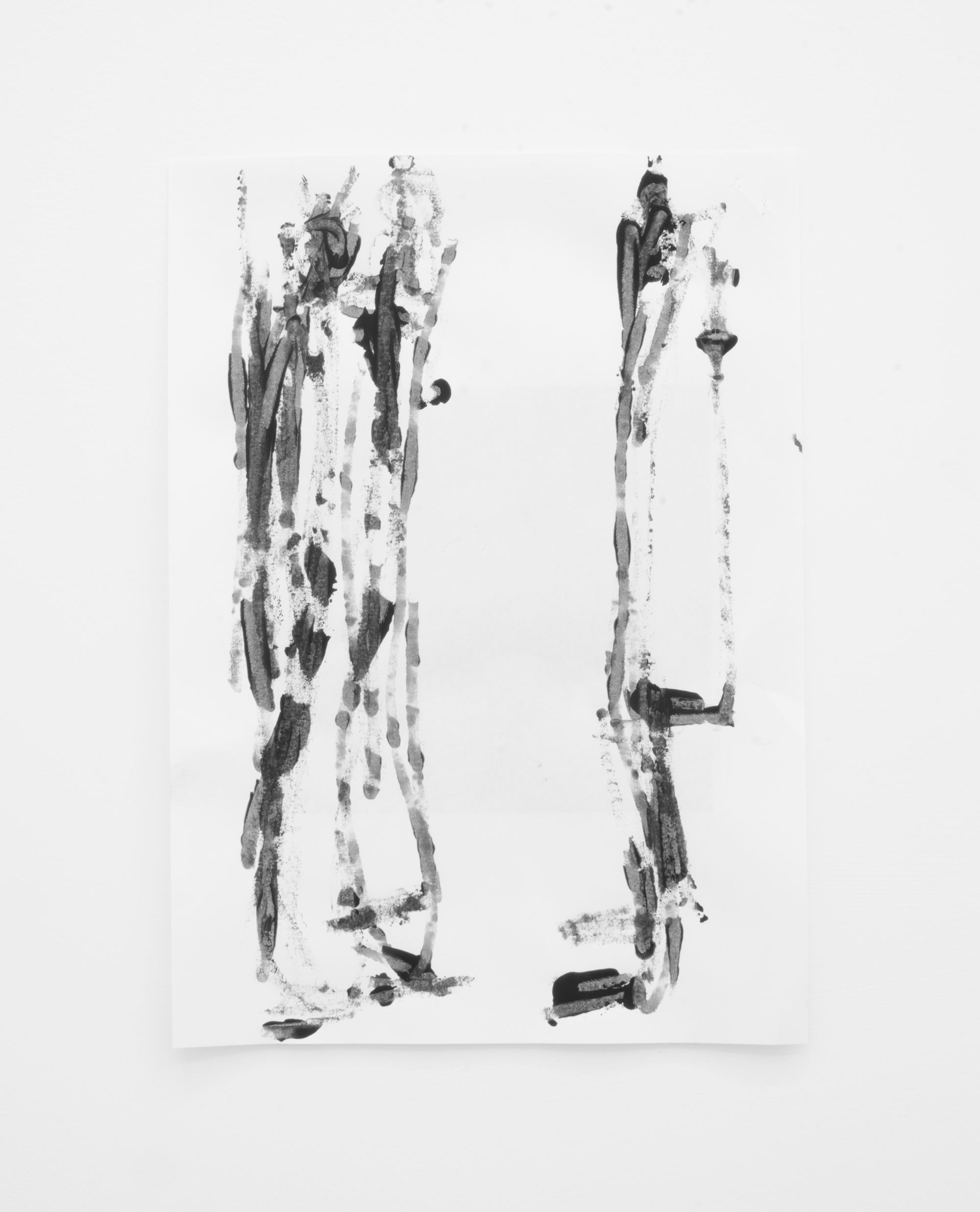 Deo-Drawing (Portrait 7)2017Printing ink on paper29.7 x 21 cm